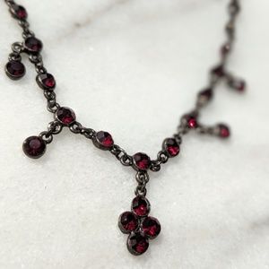 Formal red wedding necklace choker gala burgundy